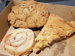 Chocolate Chip Rosemary Cookie, Apple and Rhubarb Shortbread, Cinnamon Roll Cookie from Smith & Deli