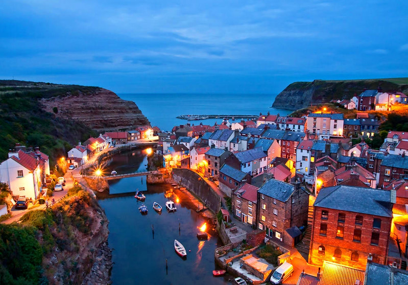 The Blue Hour in Staithes, North Yorkshire. Credit Vaidotas Mišeikis, flickr