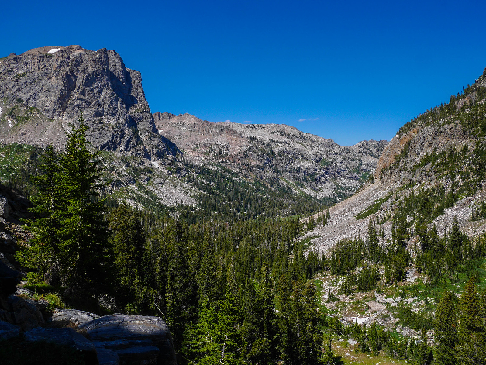 View down the main part of Cascade Canyon