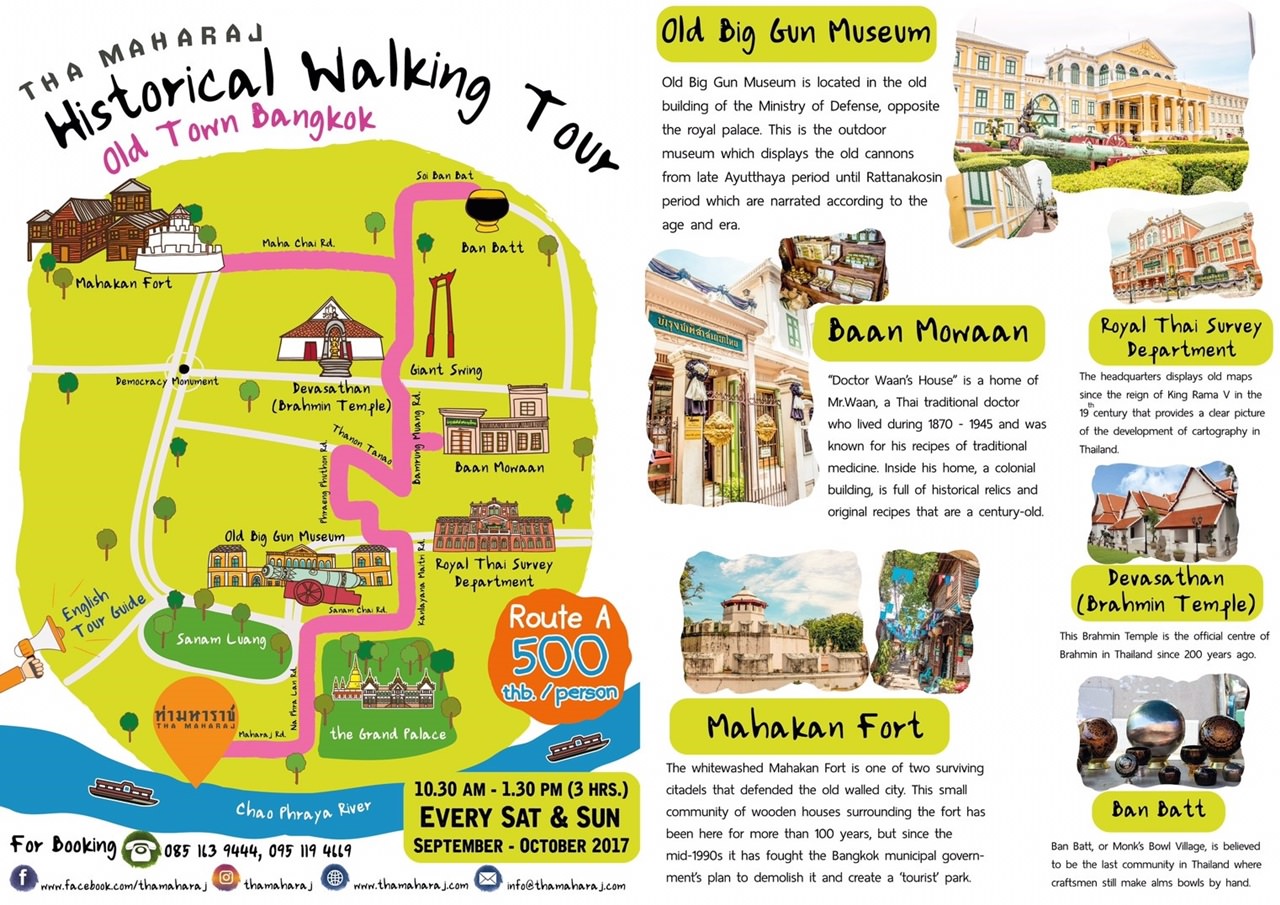 Tha Maharaj Walking Tour route
