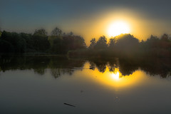 sunset pond - Photo of Hoéville