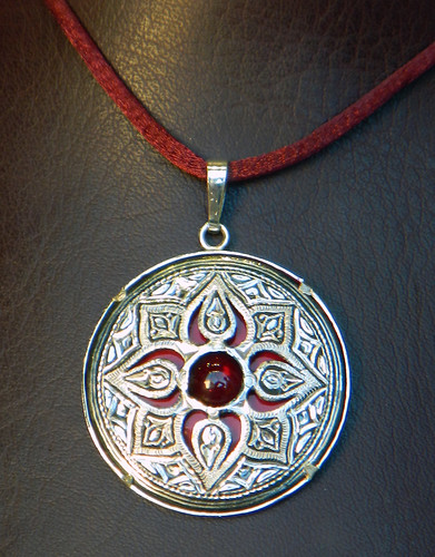 A piece of jewelry from Toledo, Spain done in a modern version of the Damascene style