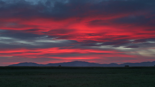 sunset red clouds landscape sky weiser idaho