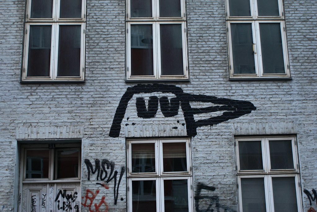 Street art dans le quartier de Vesterbro à Copenhague.