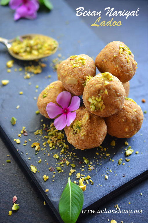 Besan-coconut-ladoo