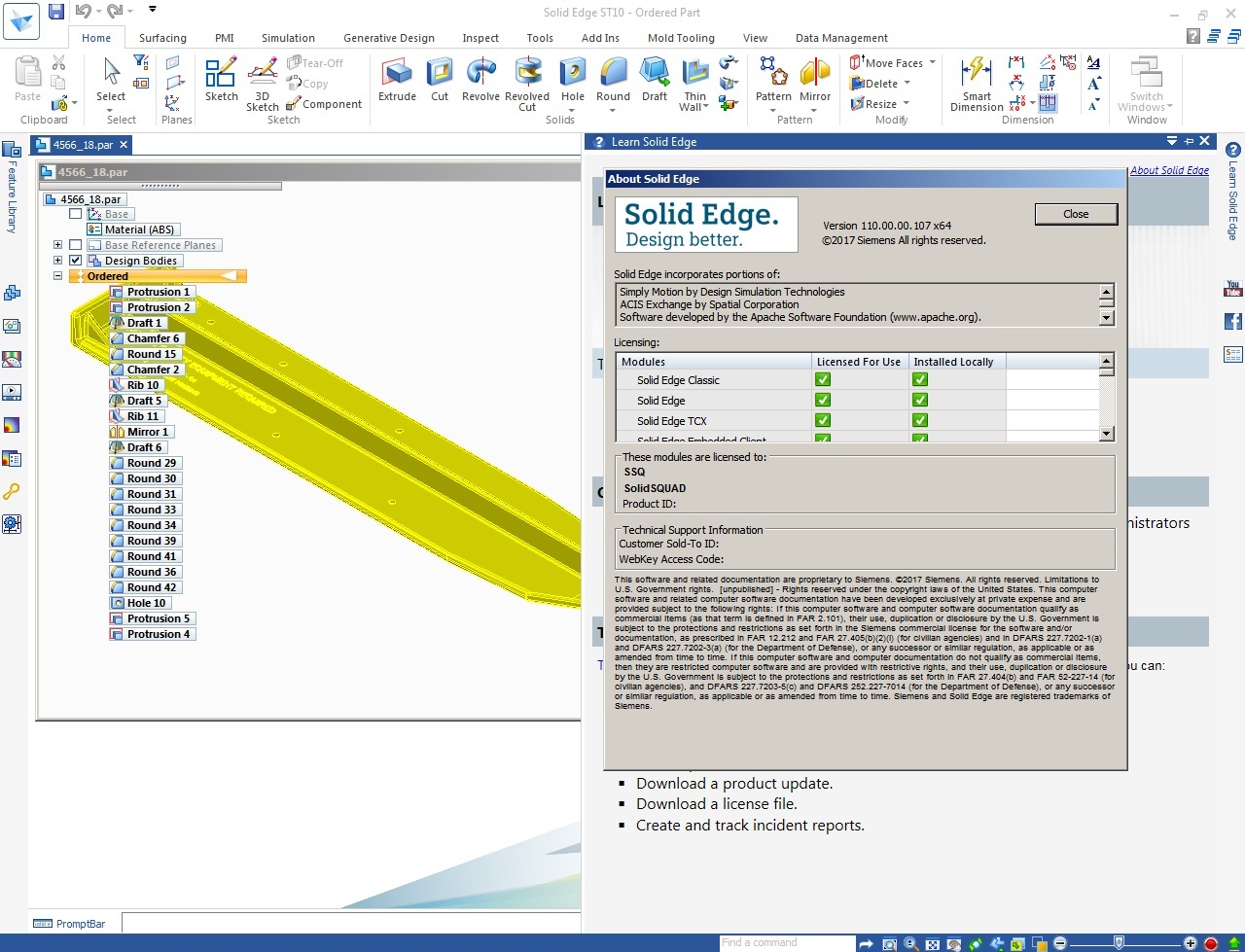 Design with Siemens Solid Edge ST10 full license