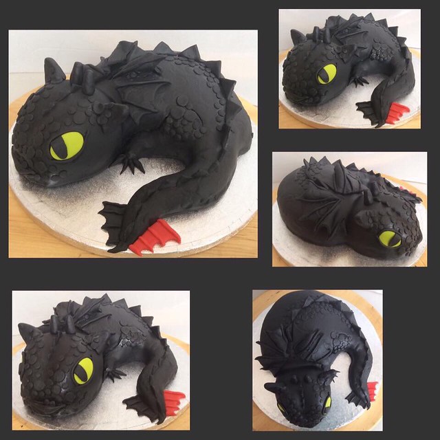 How to Train Your Dragon - Toothless Cake by Monty Kirby of Thurrock Cake Emporium