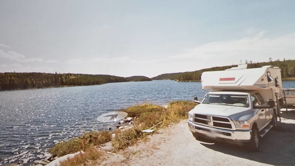Rest stop at water's edge with you. #ridingthroughwalls #xcanadabikeride #googlestreetview #ontario