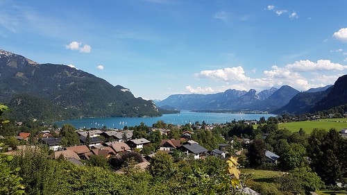 stgilgen salzkammergut austria österreich wolfgangsee absee strobl lake see eu europe europa autriche summer 2017 august panorama