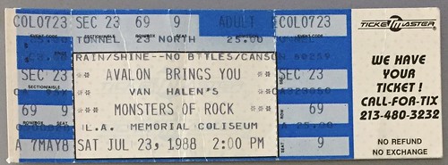 1988 Concert TIcket Stubs
