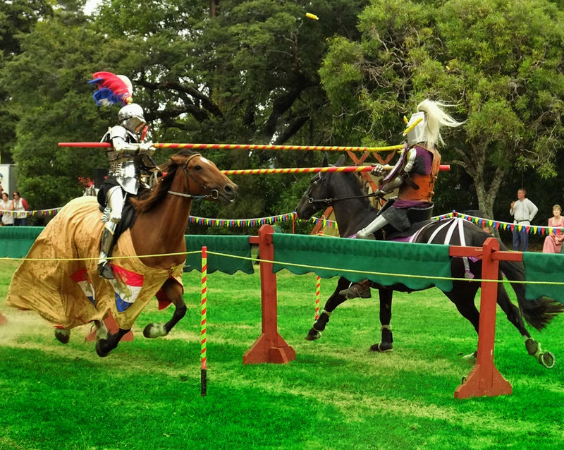 Jousting knights