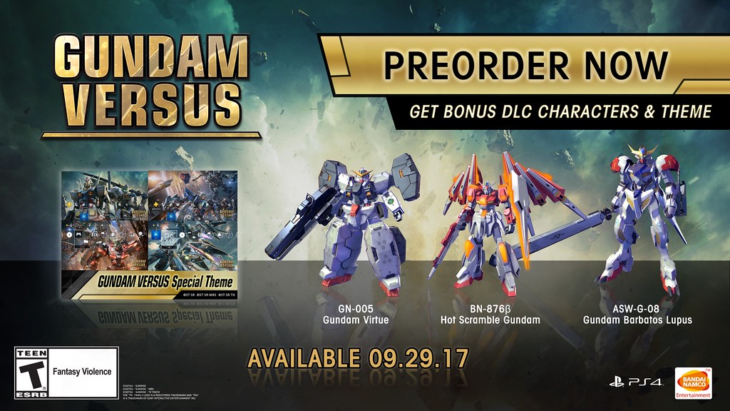 Gundam Versus Pre-order - Digital Bonuses