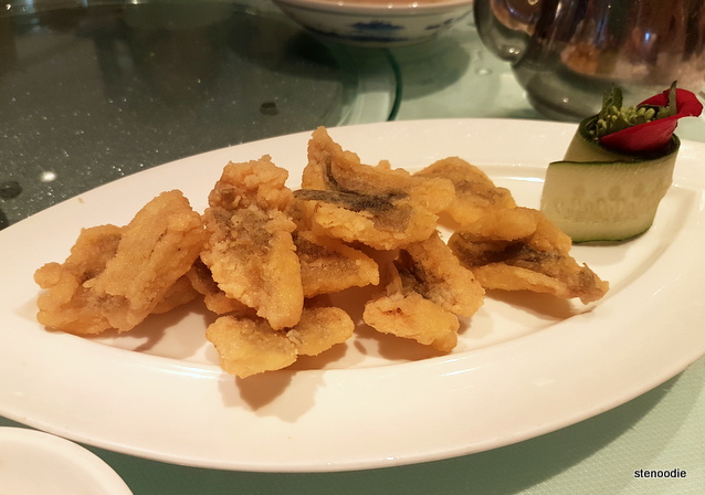 Deep-fried bombay duck fish (椒鹽九肚魚)