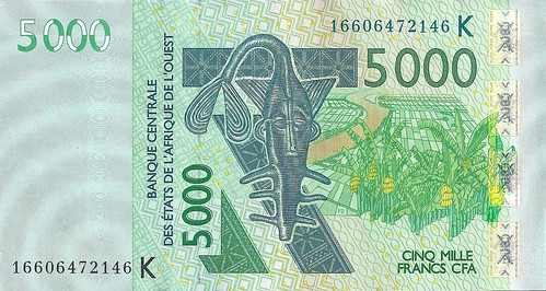 Senegal 5000 franc note front