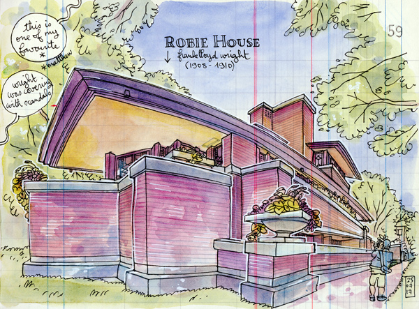 robie house by frank lloyd wright