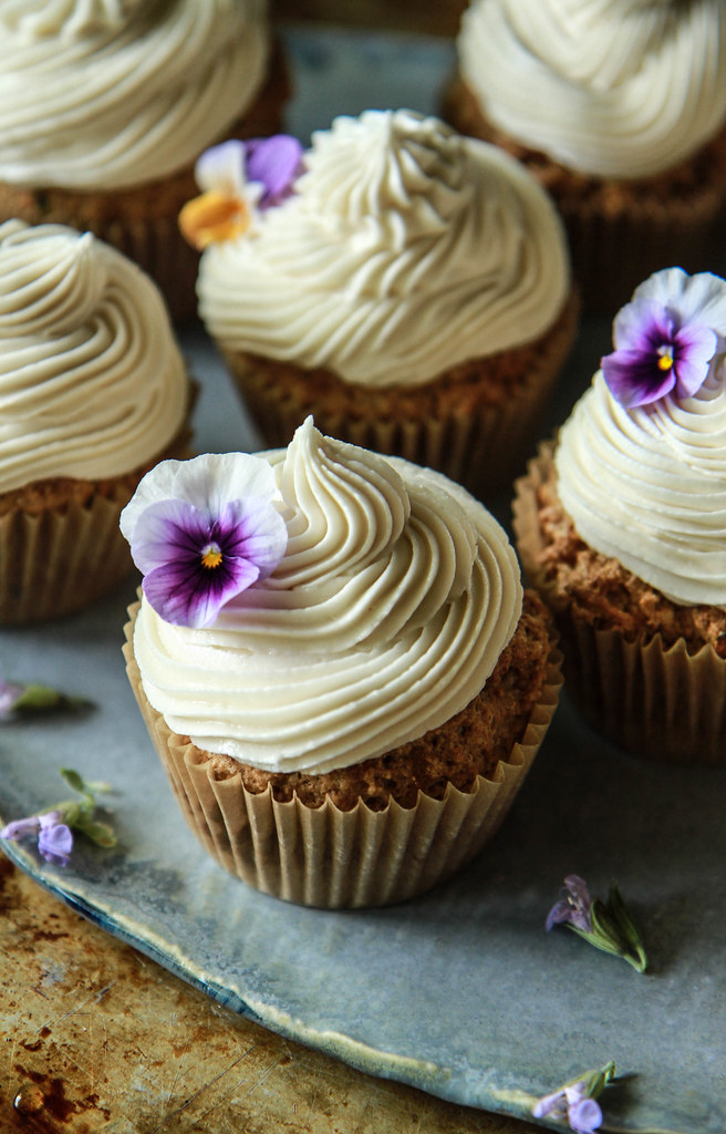 Zucchini Cupcakes with Vanilla Frosting- Vegan and Gluten Free from HeatherChristo.com