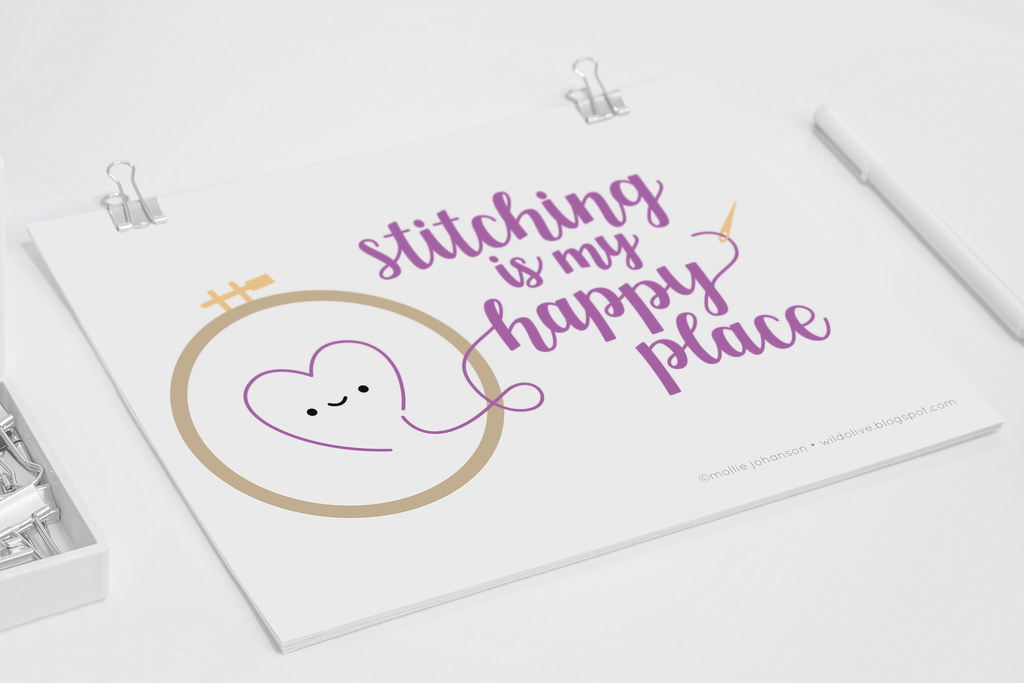 Stitching Is My Happy Place Printable