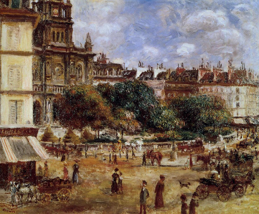Place de la Trinite, Paris by Pierre Auguste Renoir, 1875