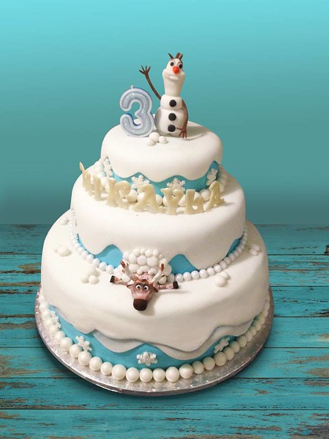 Frozen Themed Cake by DeeLee-Shus Bespoke Cake Creations