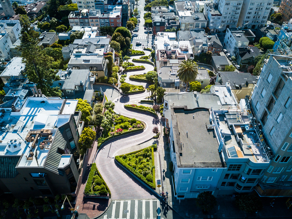 Lombard Street desde el aire