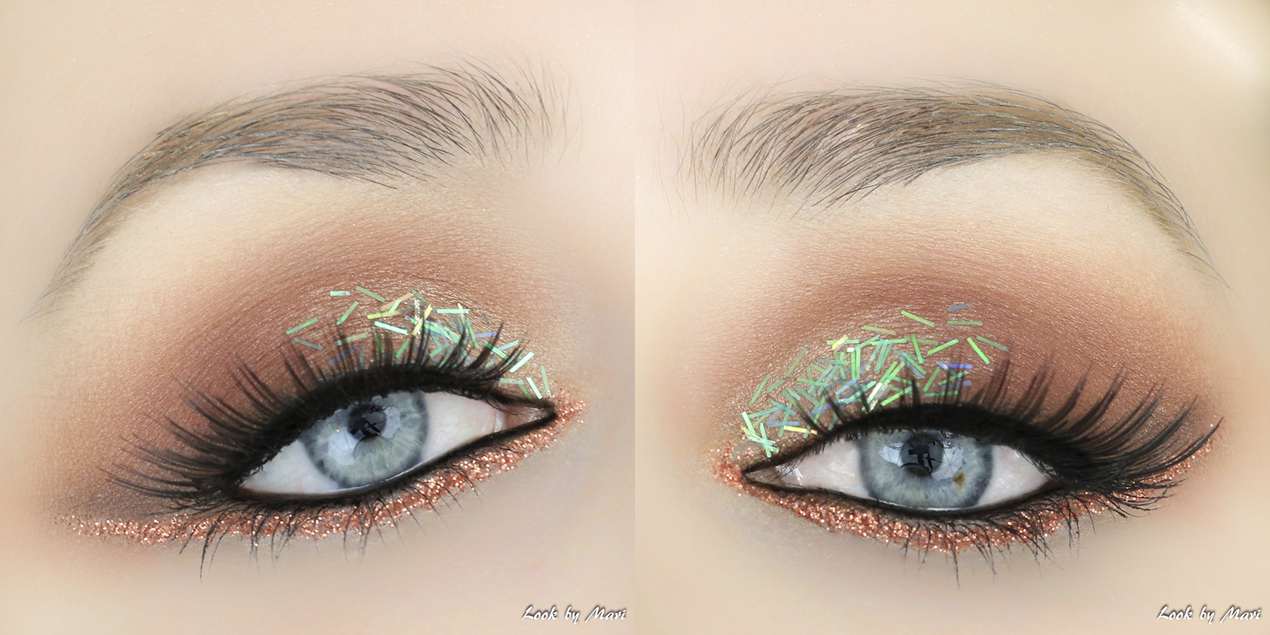 2 modern renaissance palette glitter eye makeup ideas inspo tutorial