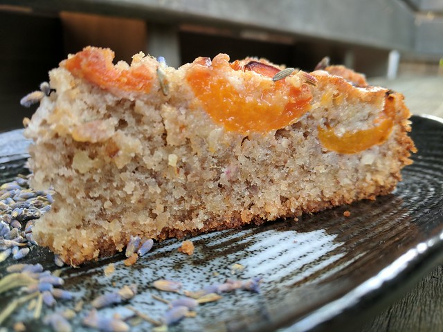 Apricot, Walnut, and Lavender Cake