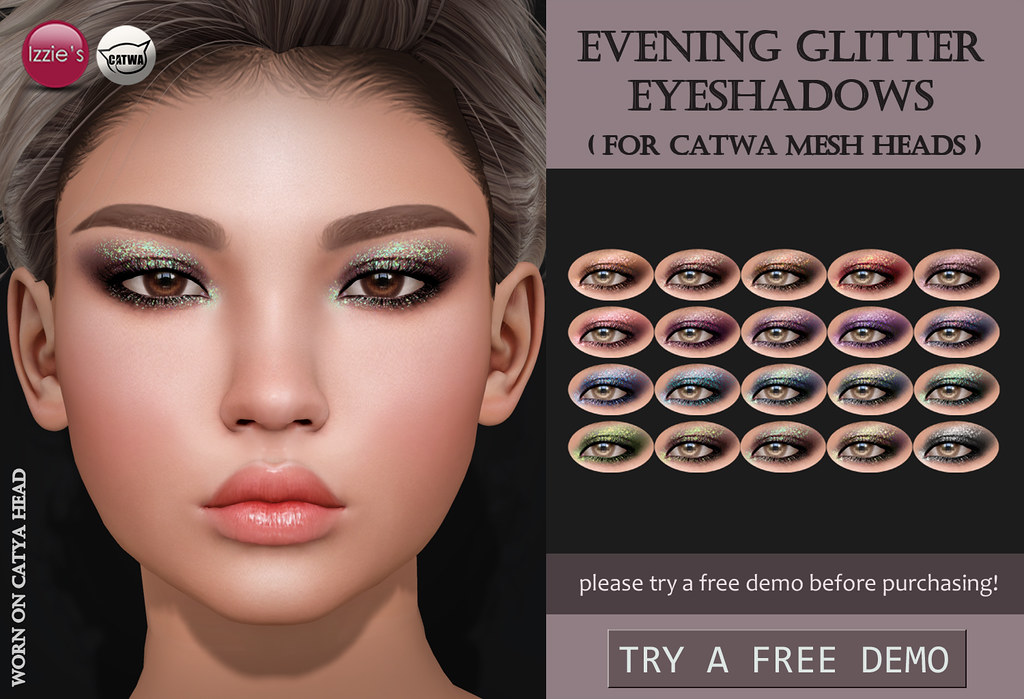 Evening Glitter Eyeshadows (Catwa) - SecondLifeHub.com