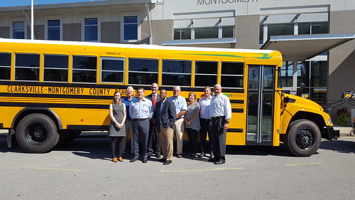 clarksville montgomery county school system middle west east tennessee clean fuels propane autogas 15 bus buses press event fleet launch cities jonathan alexa melissa tdec department environment students conservation rde4ht state epa funds grant cleaner american fuel lpg ricky phillips cmcss yellow busses tcf etcf mwtcf