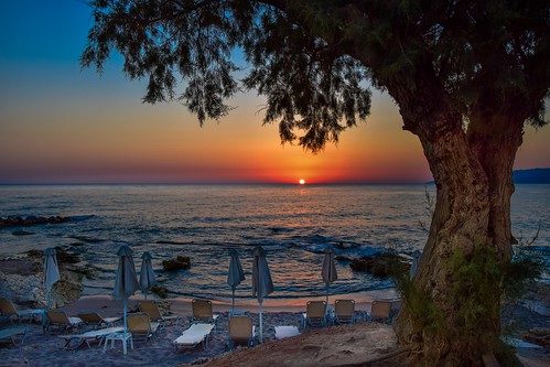 sky sea seascape season vawe sunrise sunset summer sun travel tree nikon greece crete