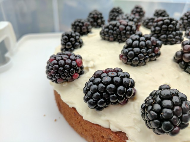 Blackberry Cake With Cream Cheese Frosting