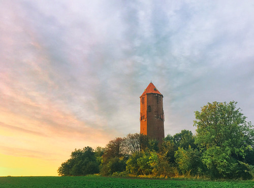 rååwatertower watertower castle field sweden råå skåne sunrise storm woods nature