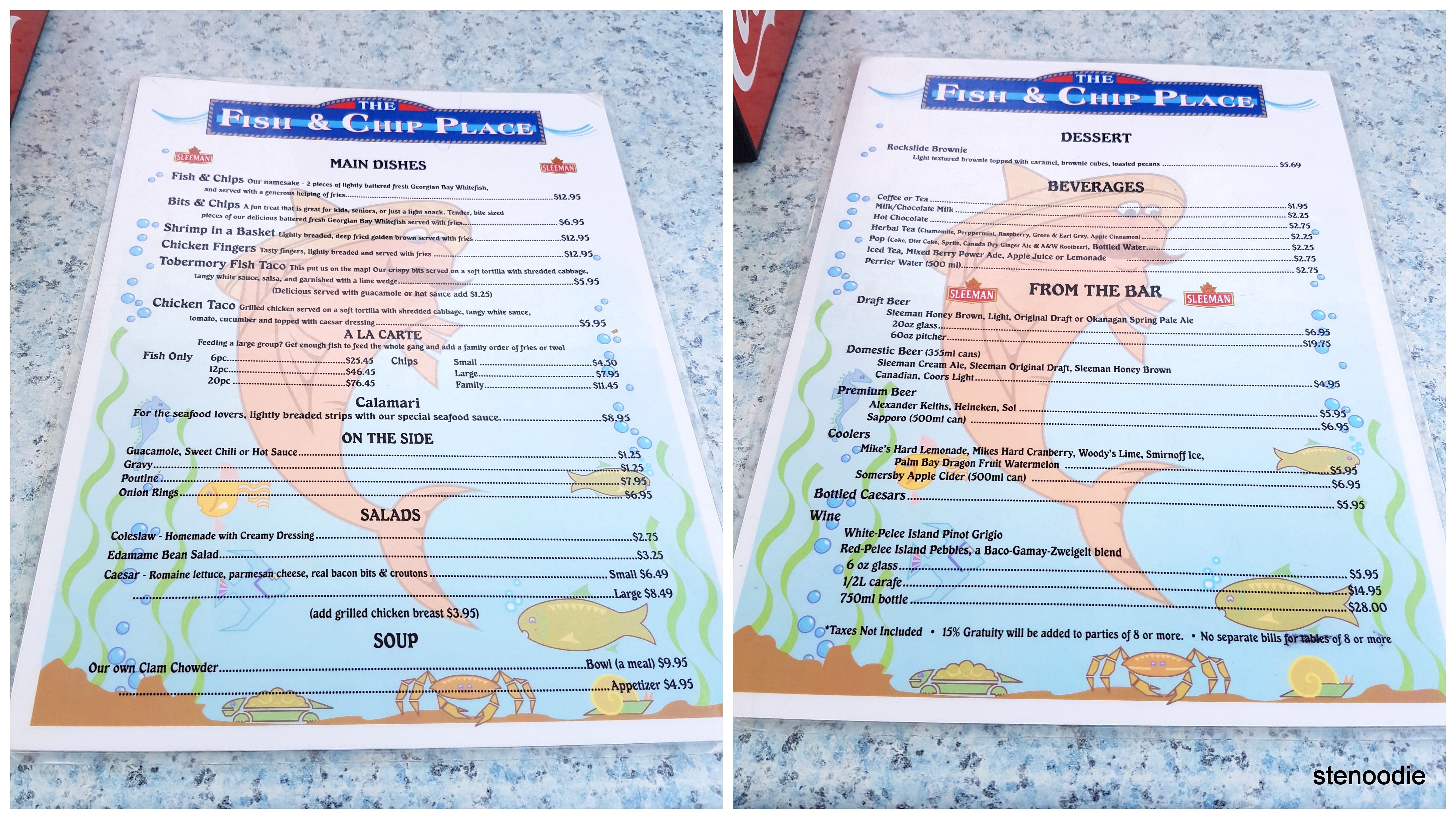 The Fish & Chip Place Tobermory menu and prices