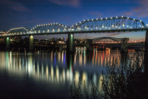 7dmarkii chattanooga chickamauga ga georgia markchandler tn tennesee battlefield canon city color colour outdoor outdoors photo photography stock sunset reflections reflection river night lights bridge walnut street clouds dark longexposure