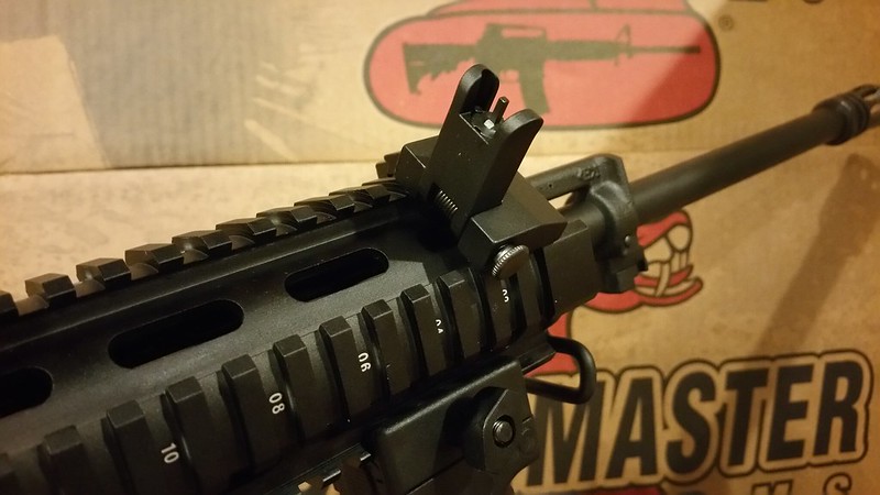 Bushmaster with Red Dot & 45 Degree Sights WWW.USAFIREARMS.COM