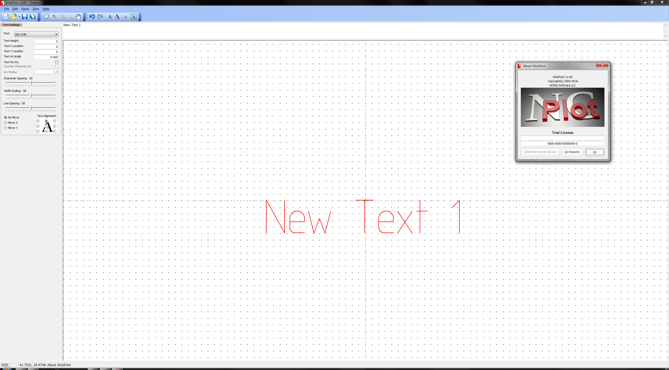 Working with StickFont v2.60 full license