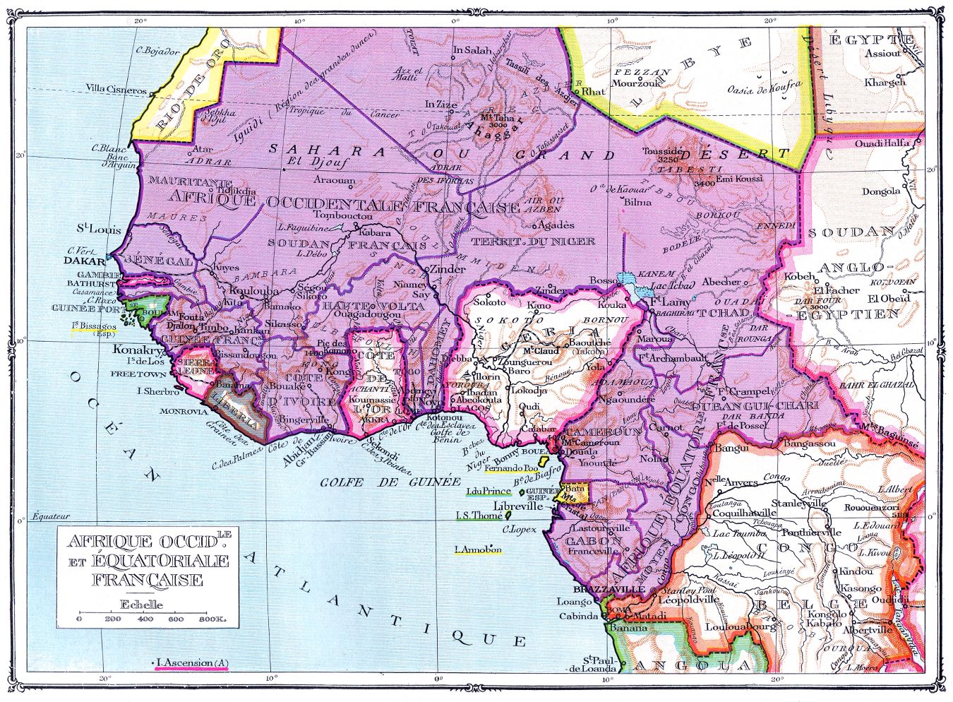 Map of West Africa (1920)