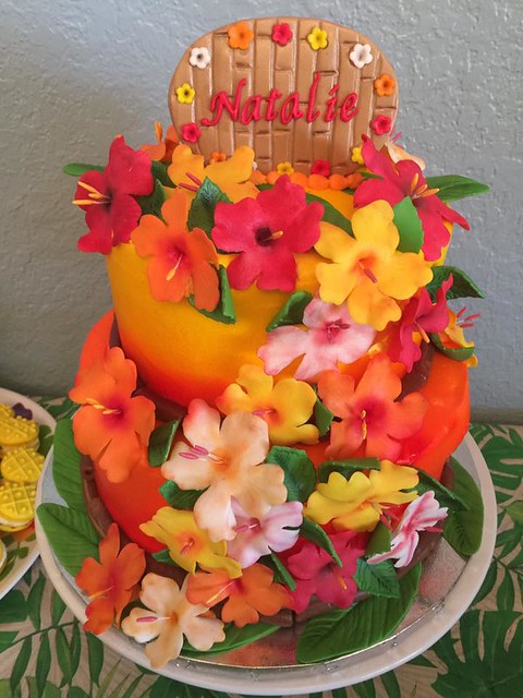 Hawaiian Sunset and Flowers Cake by Filomena Vitale Julson