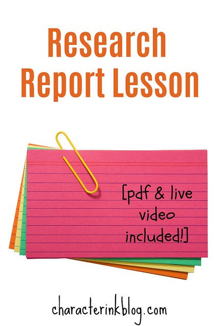 Research Report Lesson (Live Video and Free PDF Lesson!)