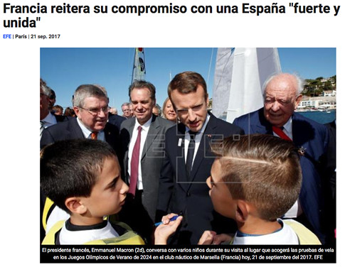 17i26 España Cataluña el 1O y Europa según Macron