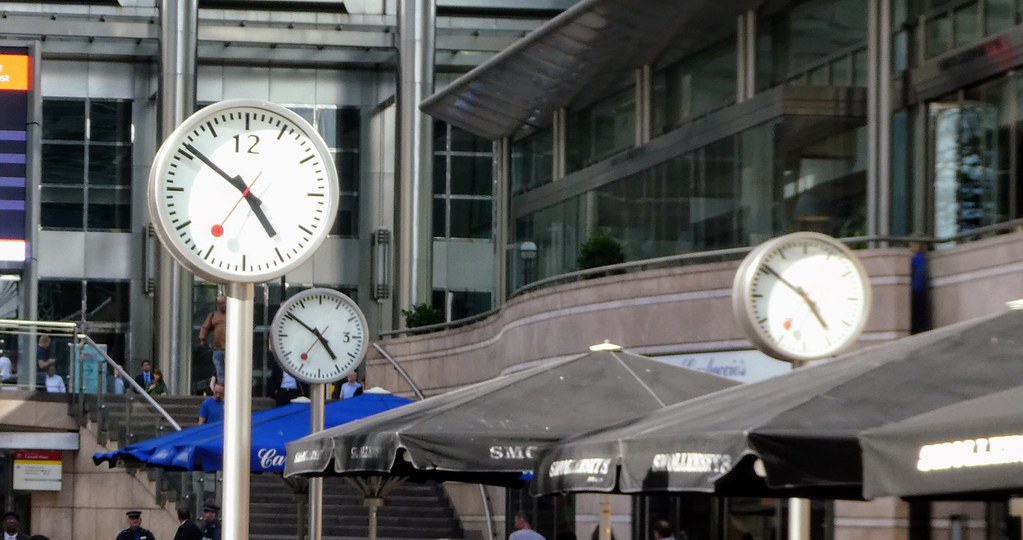 Six Public Clocks, Reuters Plaza, Canary Wharf 