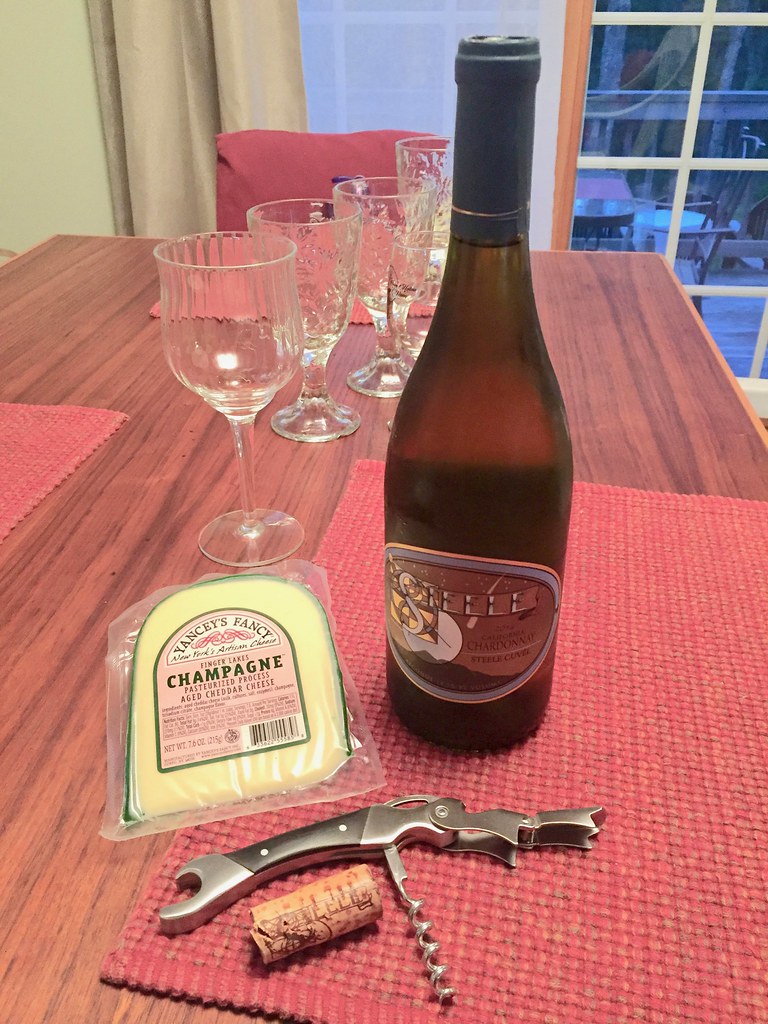 Steele Chardonnay and Yancey's Fancy Champagne Cheddar Cheese 2