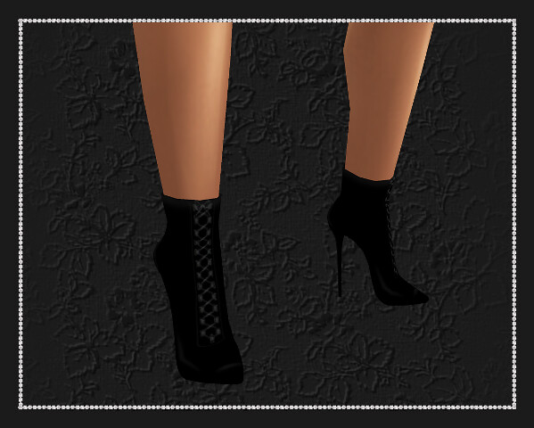 costume - black bride ankle boots