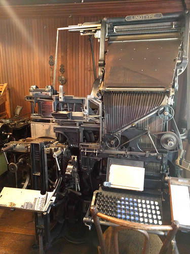 Printing press at Burnaby Village Museum