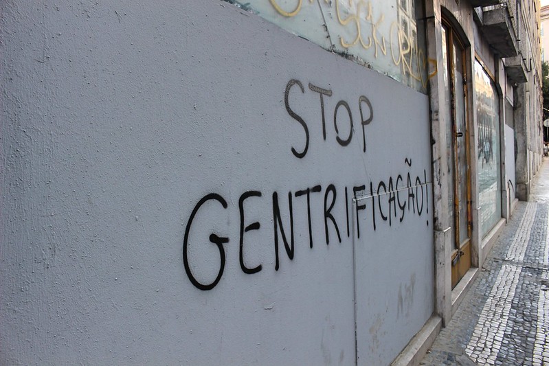 Gentrification graffiti Lisbon