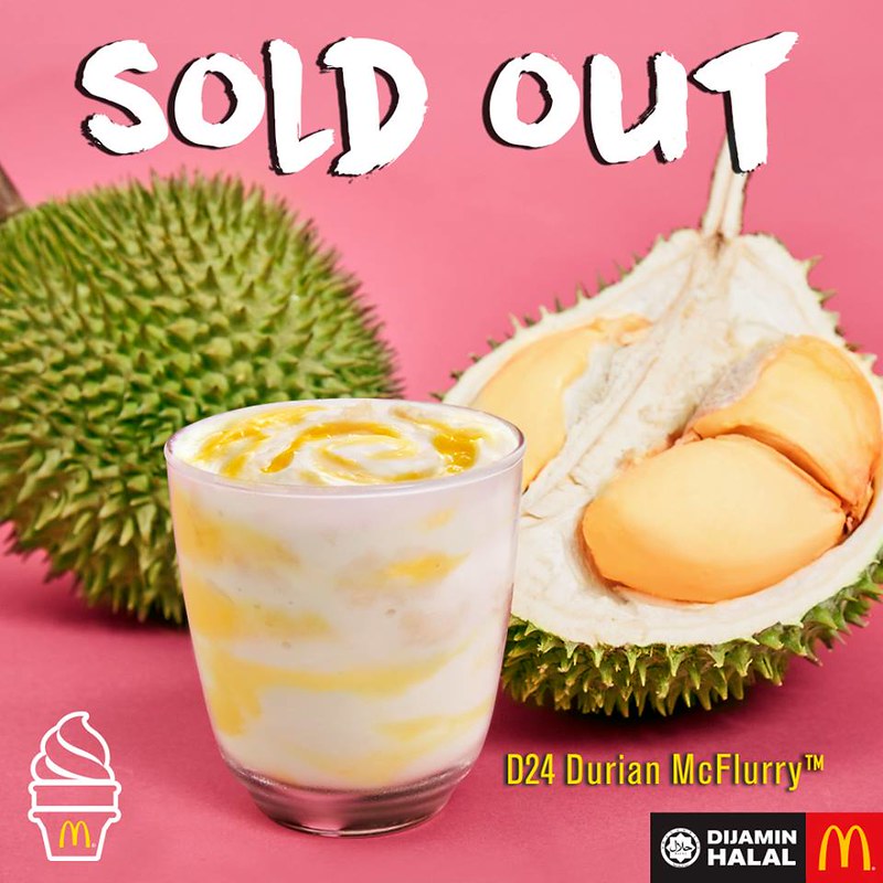 D24 Durian McFlurry sold out