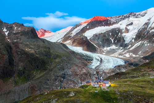 austria tirol tyrol bluehour mountains glacier