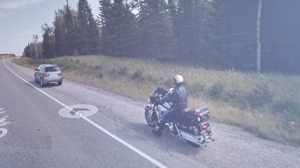 I just watched you pass me with your passenger's pretty toes on the dash. #ridingthroughwalls #xcanadabikeride #googlestreetview #ontario