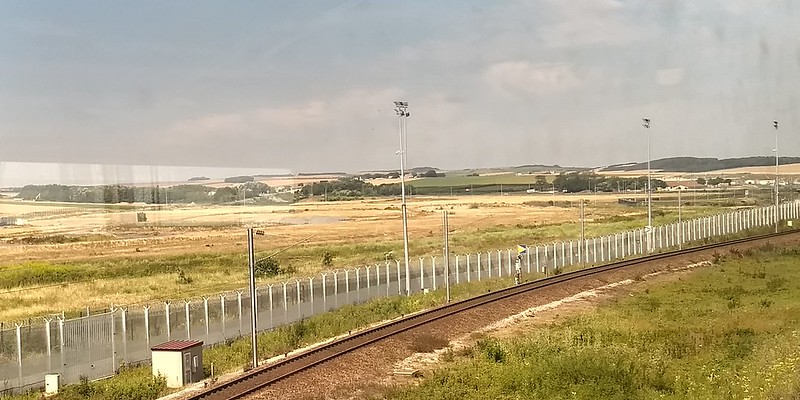 View from Eurostar approaching Calais