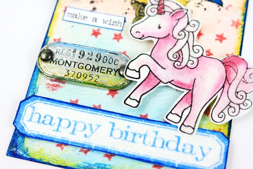 Meihsia Liu Simply Paper Crafts Mixed Media Tag Birthday Simon Says Stamp Tim Holtz 5