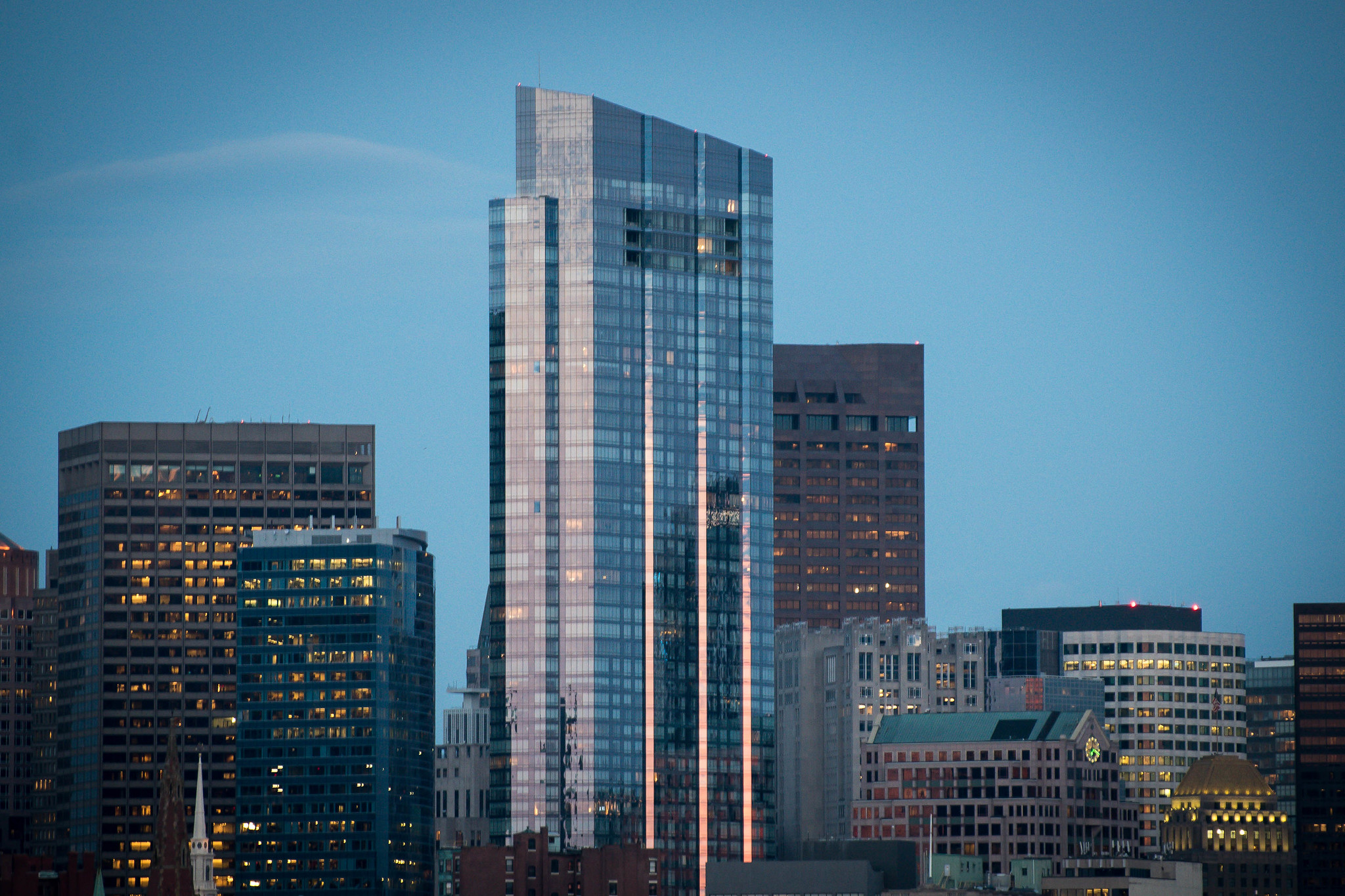 The city's newest tower, a luxury condo.